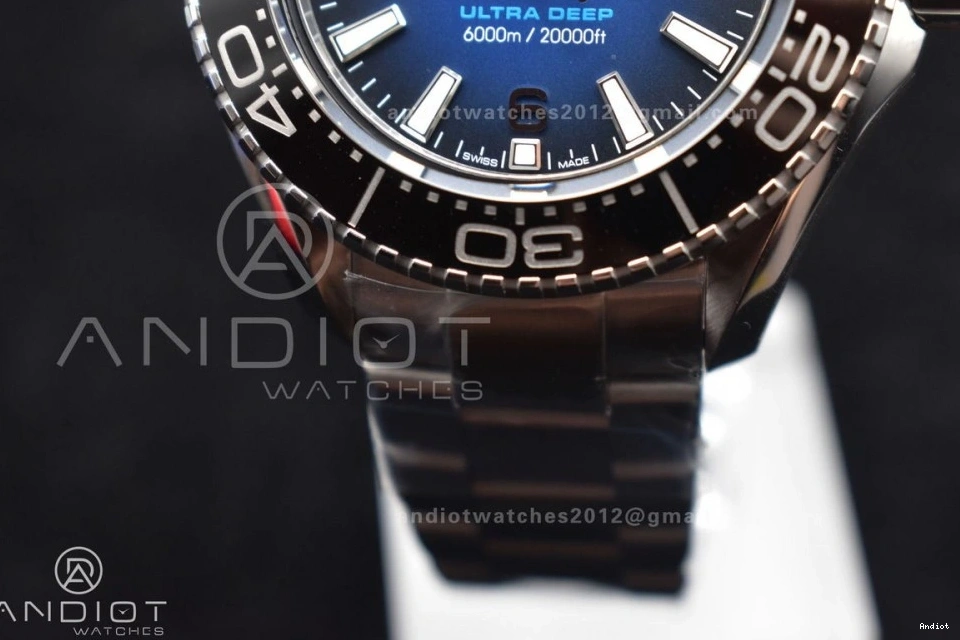 6000M Ultra Best Super SBF Dial 1:1 SS Clone Blue Bracelet A8912 Edition Deep SS on Seamaster Deep 0108